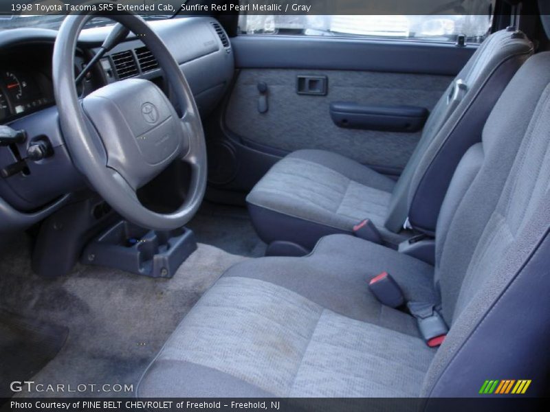 Sunfire Red Pearl Metallic / Gray 1998 Toyota Tacoma SR5 Extended Cab