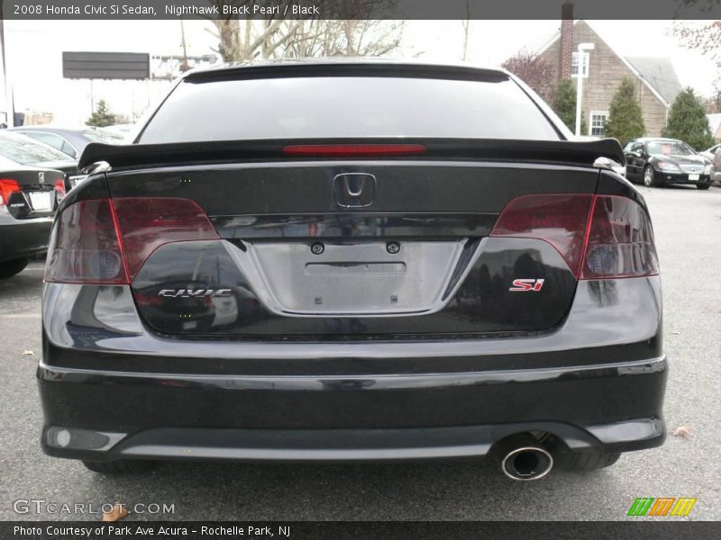 Nighthawk Black Pearl / Black 2008 Honda Civic Si Sedan