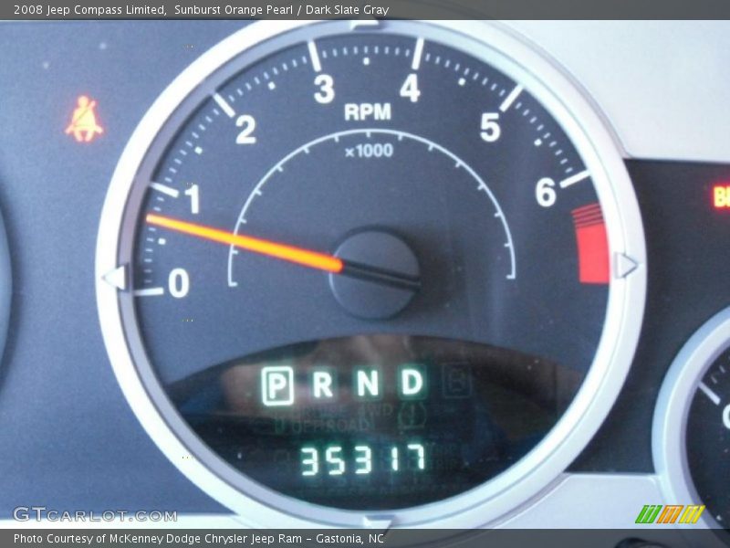 Sunburst Orange Pearl / Dark Slate Gray 2008 Jeep Compass Limited