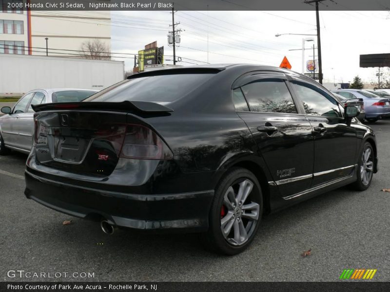 Nighthawk Black Pearl / Black 2008 Honda Civic Si Sedan