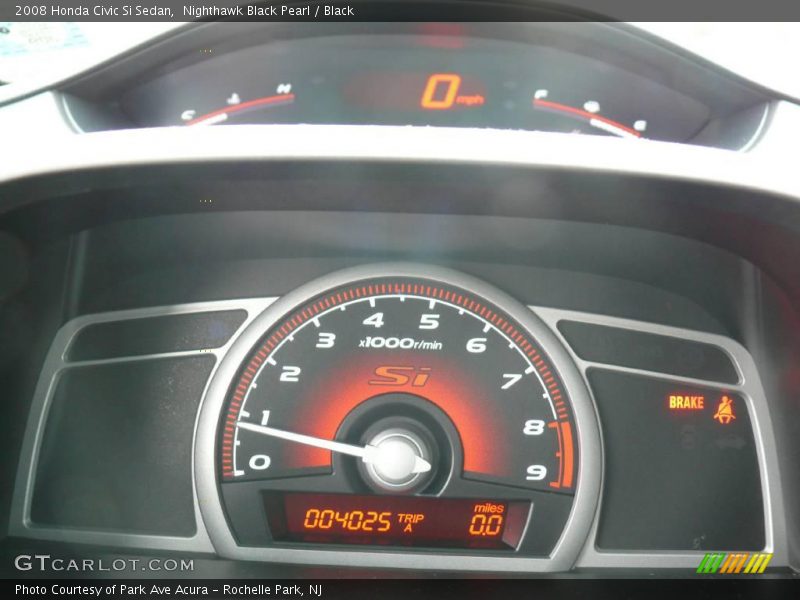 Nighthawk Black Pearl / Black 2008 Honda Civic Si Sedan