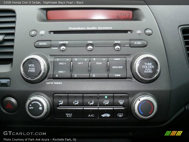 Nighthawk Black Pearl / Black 2008 Honda Civic Si Sedan