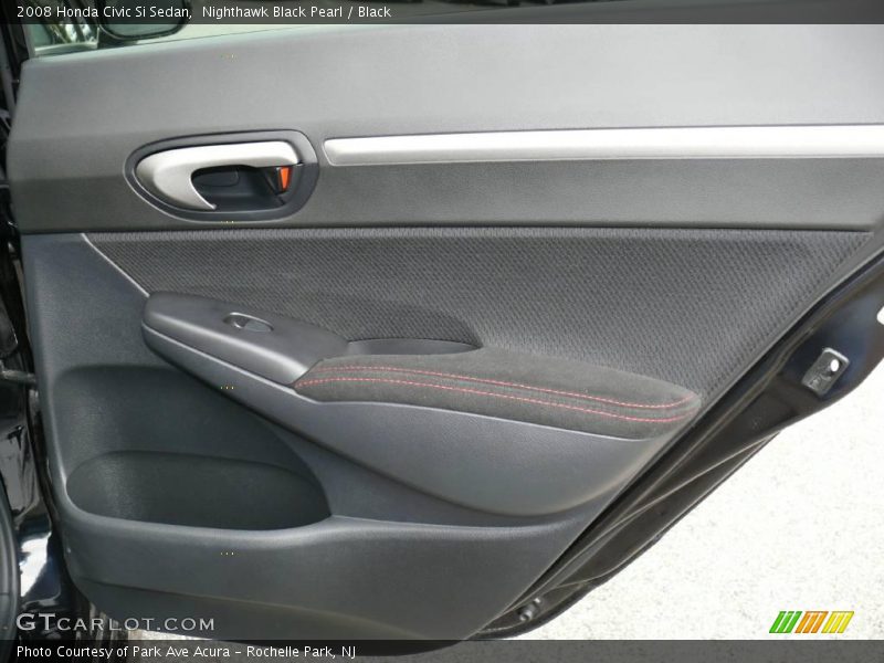 Nighthawk Black Pearl / Black 2008 Honda Civic Si Sedan