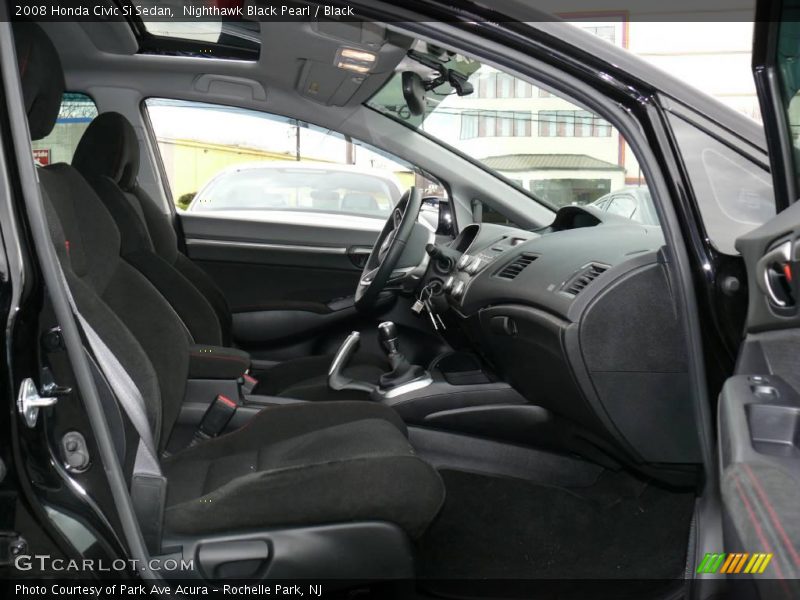 Nighthawk Black Pearl / Black 2008 Honda Civic Si Sedan