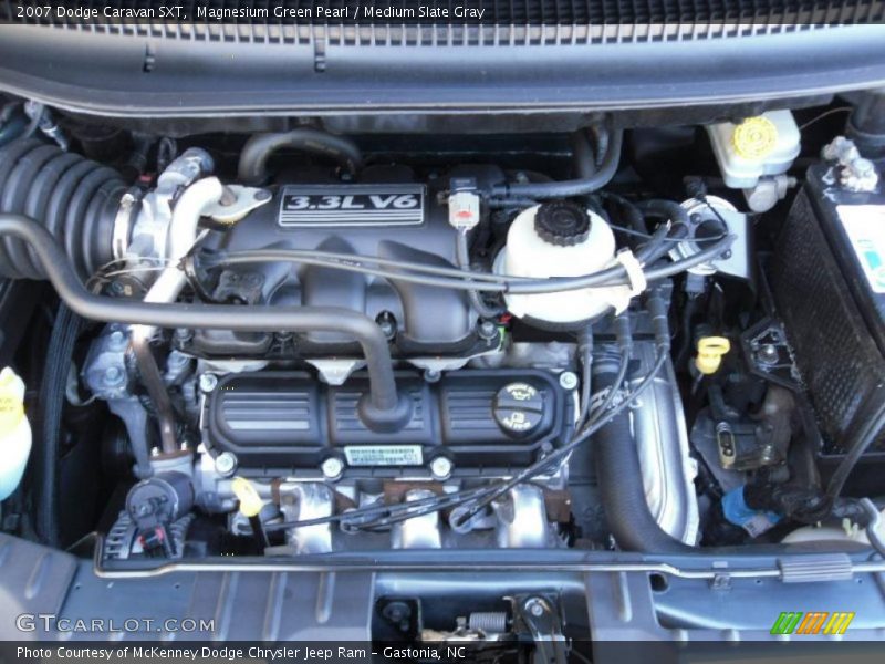 Magnesium Green Pearl / Medium Slate Gray 2007 Dodge Caravan SXT