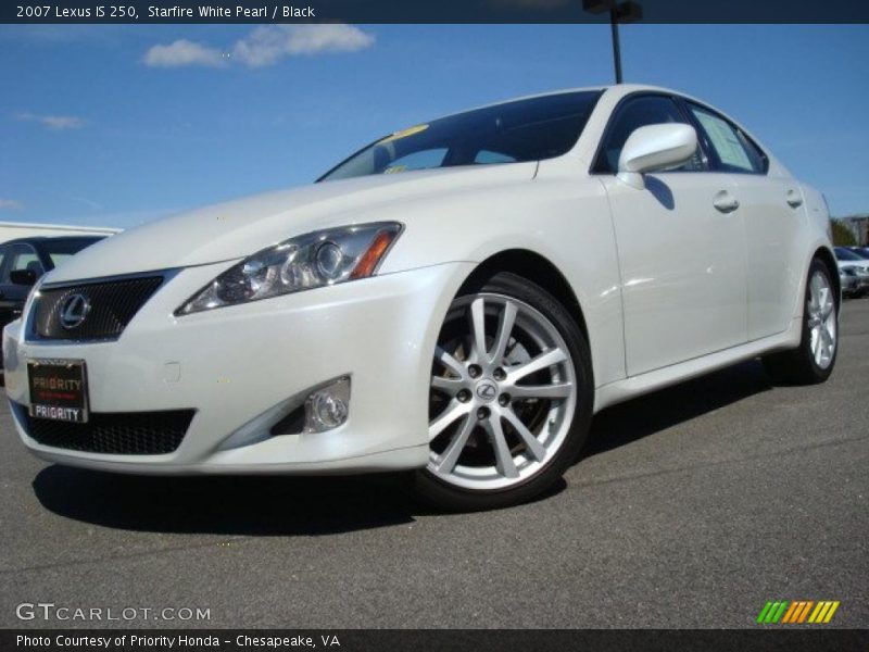 Starfire White Pearl / Black 2007 Lexus IS 250