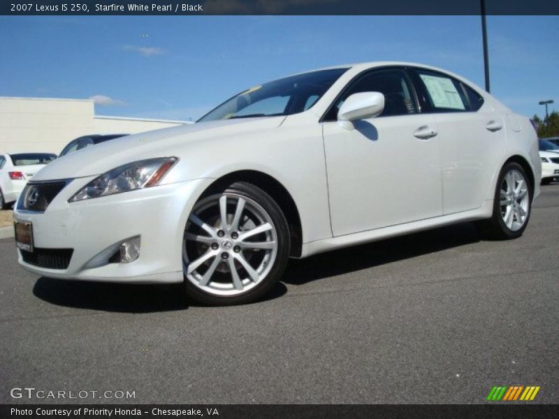 Starfire White Pearl / Black 2007 Lexus IS 250