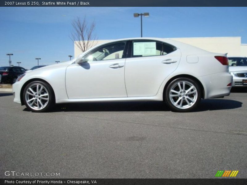 Starfire White Pearl / Black 2007 Lexus IS 250