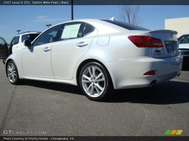 Starfire White Pearl / Black 2007 Lexus IS 250