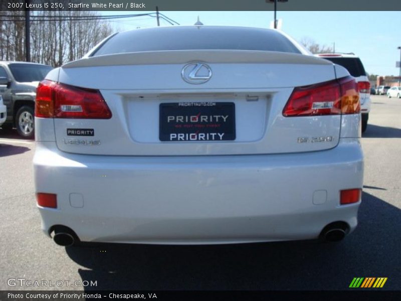 Starfire White Pearl / Black 2007 Lexus IS 250
