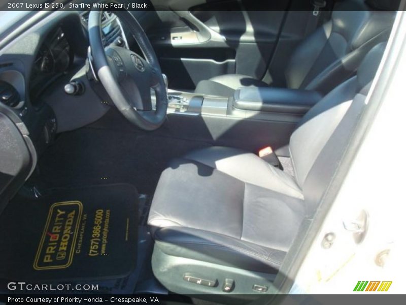 Starfire White Pearl / Black 2007 Lexus IS 250