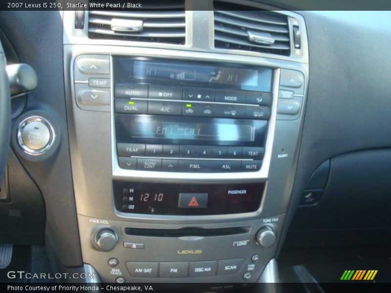 Starfire White Pearl / Black 2007 Lexus IS 250