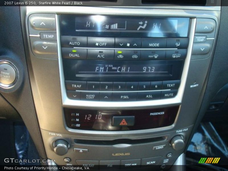 Starfire White Pearl / Black 2007 Lexus IS 250