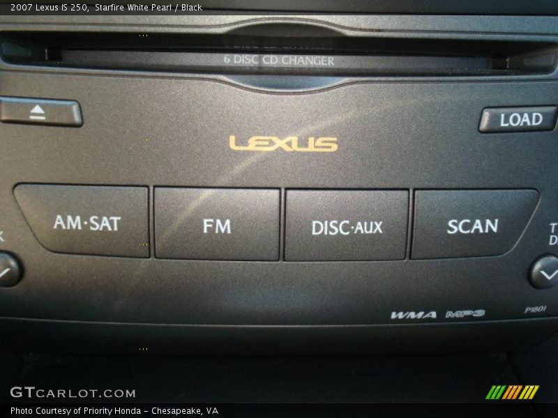 Starfire White Pearl / Black 2007 Lexus IS 250