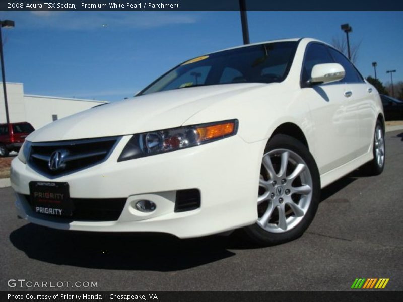 Premium White Pearl / Parchment 2008 Acura TSX Sedan