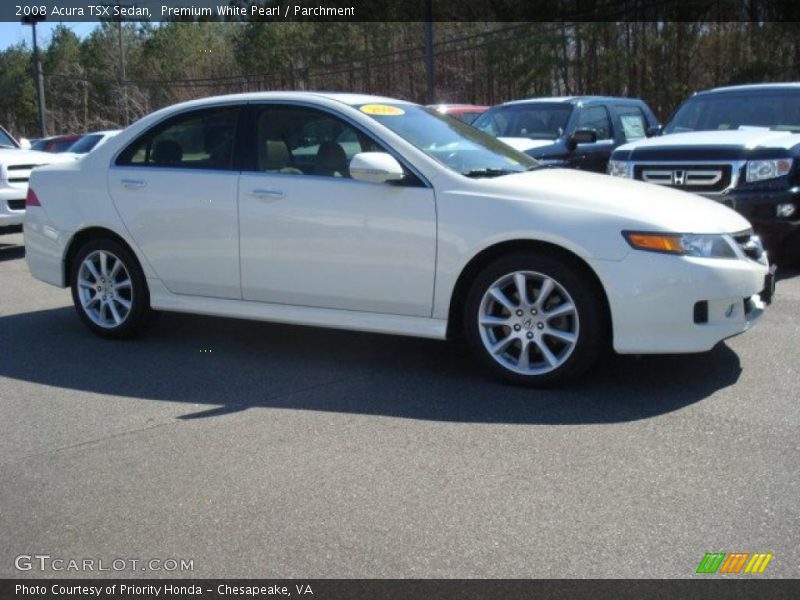 Premium White Pearl / Parchment 2008 Acura TSX Sedan