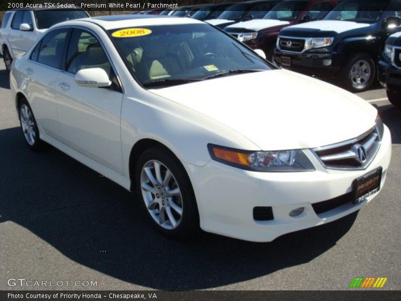 Premium White Pearl / Parchment 2008 Acura TSX Sedan