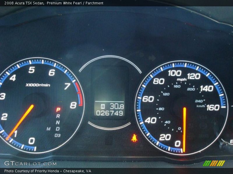 Premium White Pearl / Parchment 2008 Acura TSX Sedan