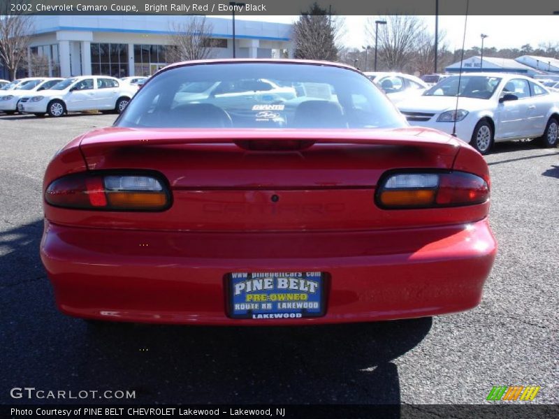 Bright Rally Red / Ebony Black 2002 Chevrolet Camaro Coupe