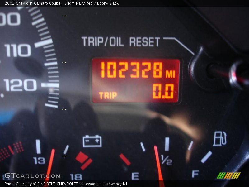 Bright Rally Red / Ebony Black 2002 Chevrolet Camaro Coupe