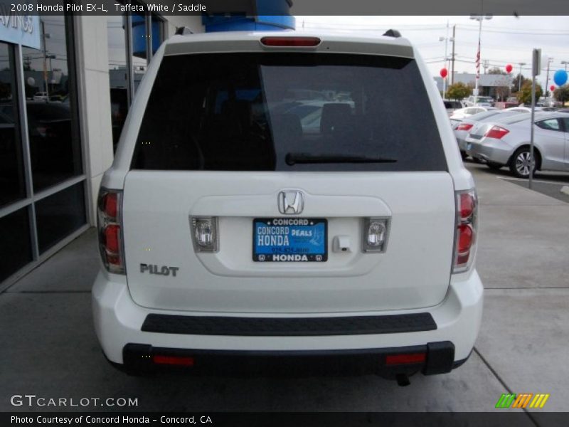 Taffeta White / Saddle 2008 Honda Pilot EX-L