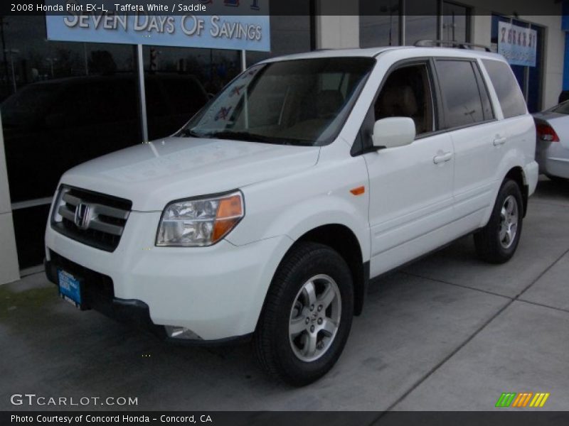 Taffeta White / Saddle 2008 Honda Pilot EX-L