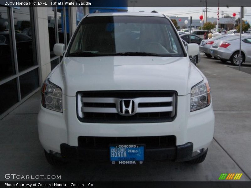 Taffeta White / Saddle 2008 Honda Pilot EX-L