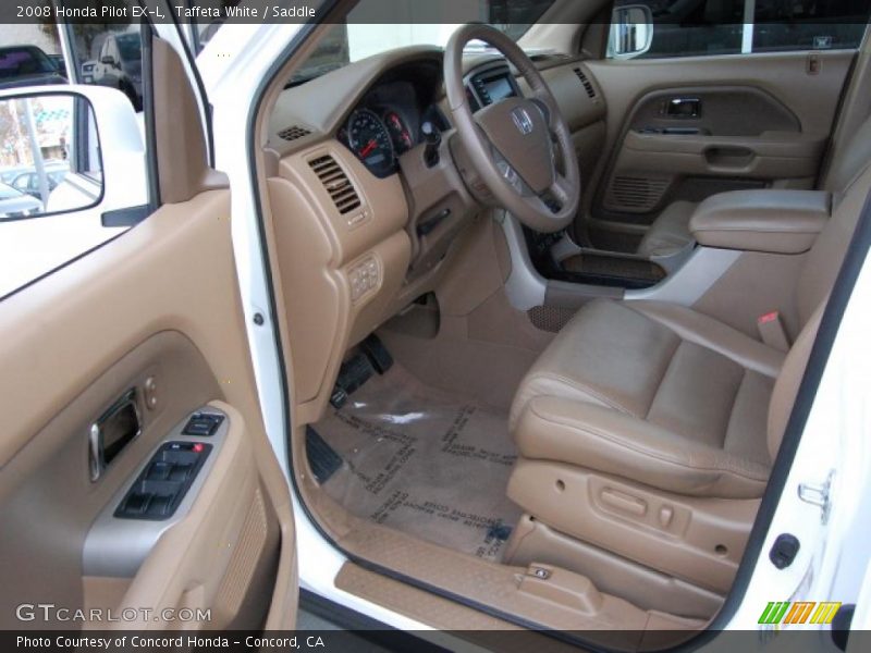 Taffeta White / Saddle 2008 Honda Pilot EX-L