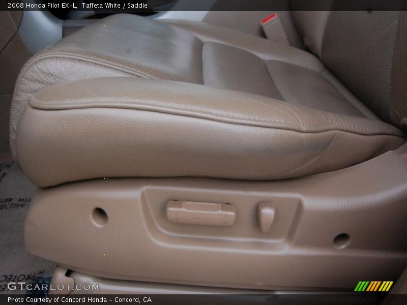 Taffeta White / Saddle 2008 Honda Pilot EX-L