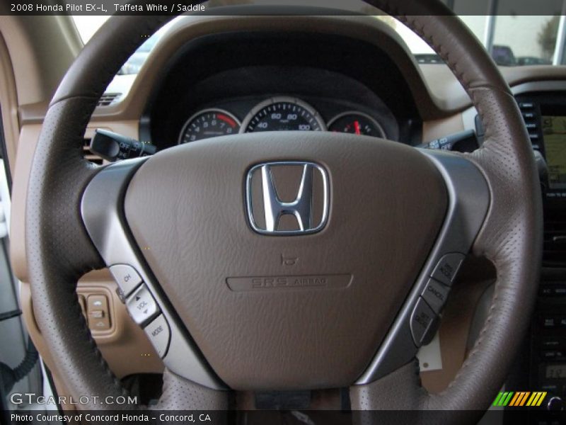 Taffeta White / Saddle 2008 Honda Pilot EX-L