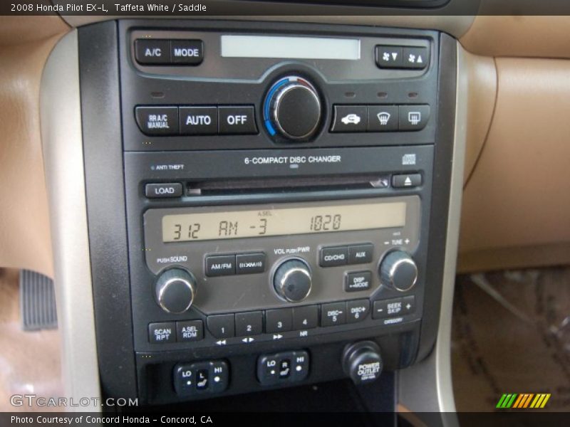 Taffeta White / Saddle 2008 Honda Pilot EX-L