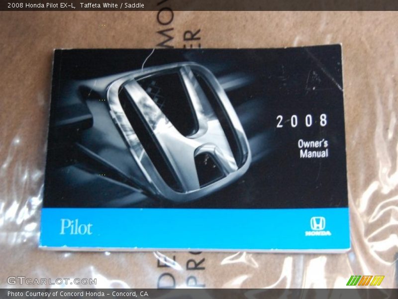 Taffeta White / Saddle 2008 Honda Pilot EX-L