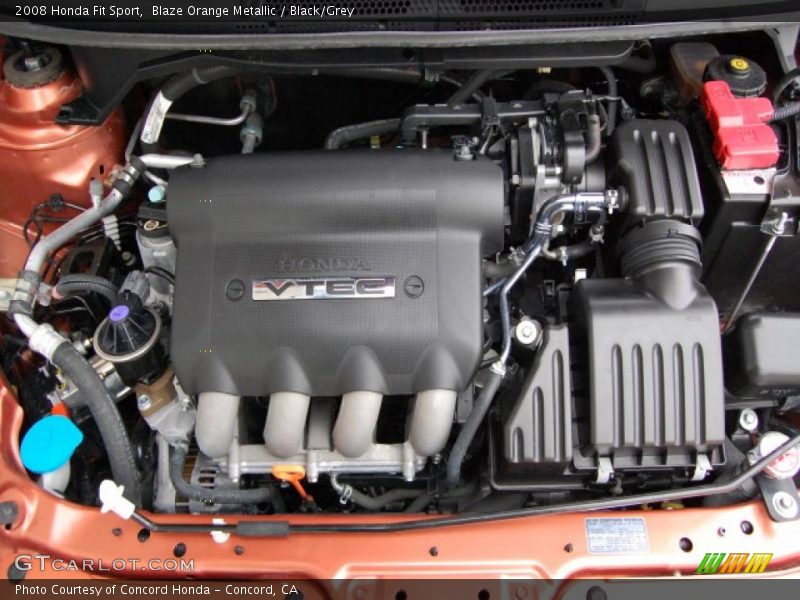 Blaze Orange Metallic / Black/Grey 2008 Honda Fit Sport