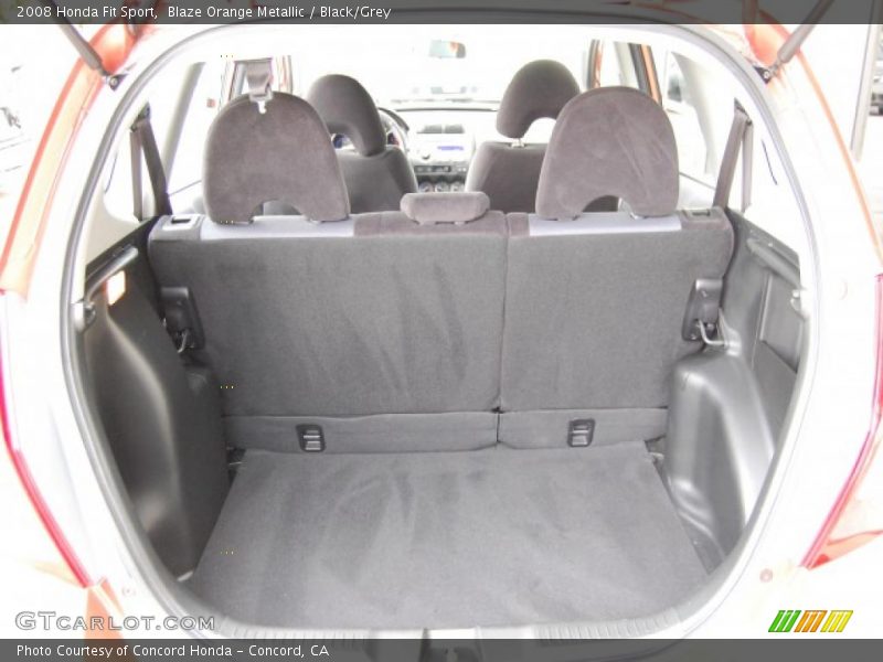 Blaze Orange Metallic / Black/Grey 2008 Honda Fit Sport