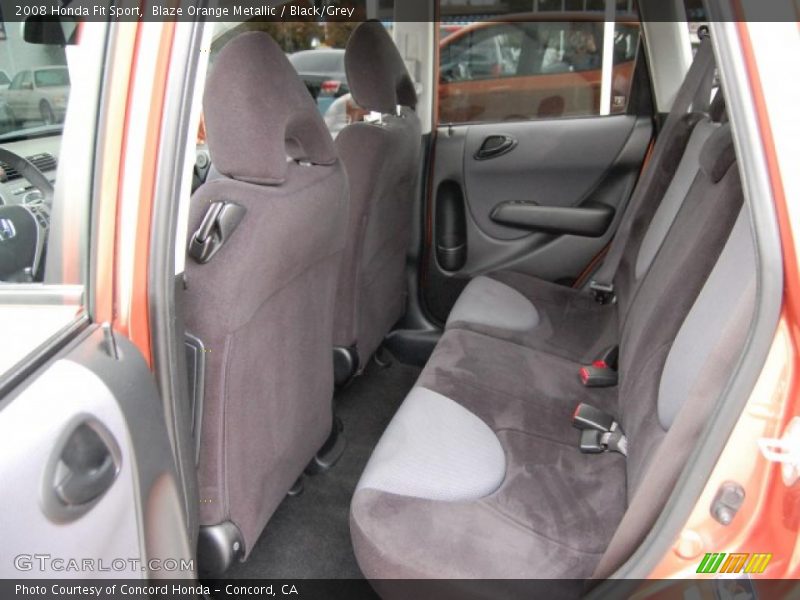 Blaze Orange Metallic / Black/Grey 2008 Honda Fit Sport