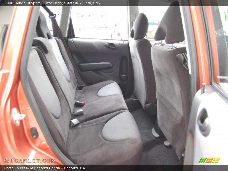 Blaze Orange Metallic / Black/Grey 2008 Honda Fit Sport