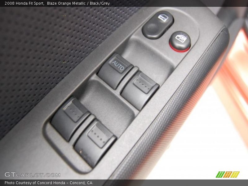 Blaze Orange Metallic / Black/Grey 2008 Honda Fit Sport