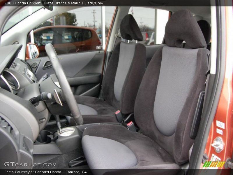 Blaze Orange Metallic / Black/Grey 2008 Honda Fit Sport