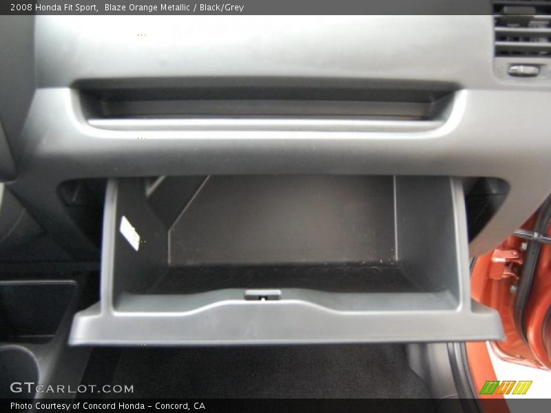 Blaze Orange Metallic / Black/Grey 2008 Honda Fit Sport