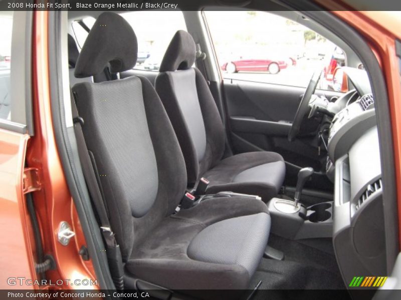 Blaze Orange Metallic / Black/Grey 2008 Honda Fit Sport