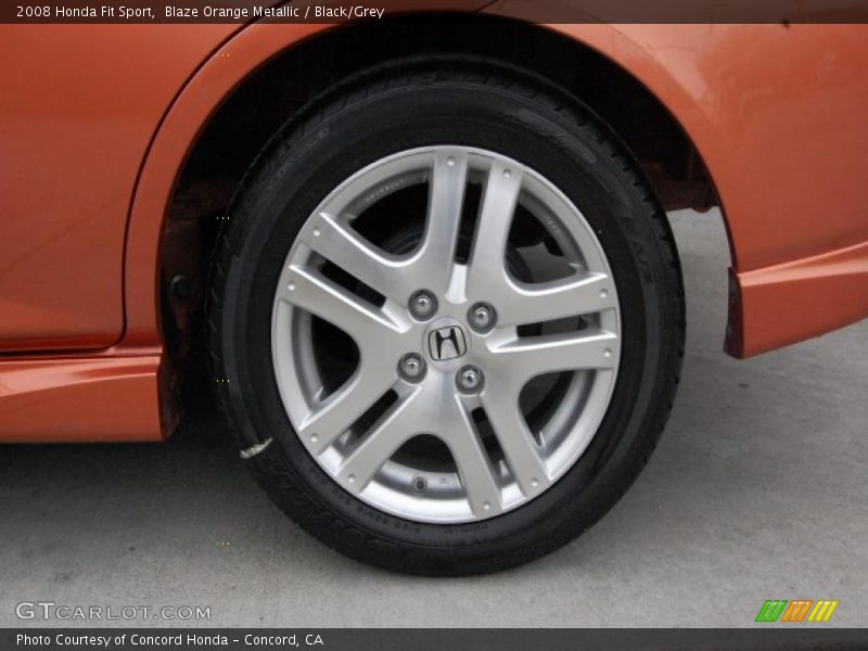 Blaze Orange Metallic / Black/Grey 2008 Honda Fit Sport