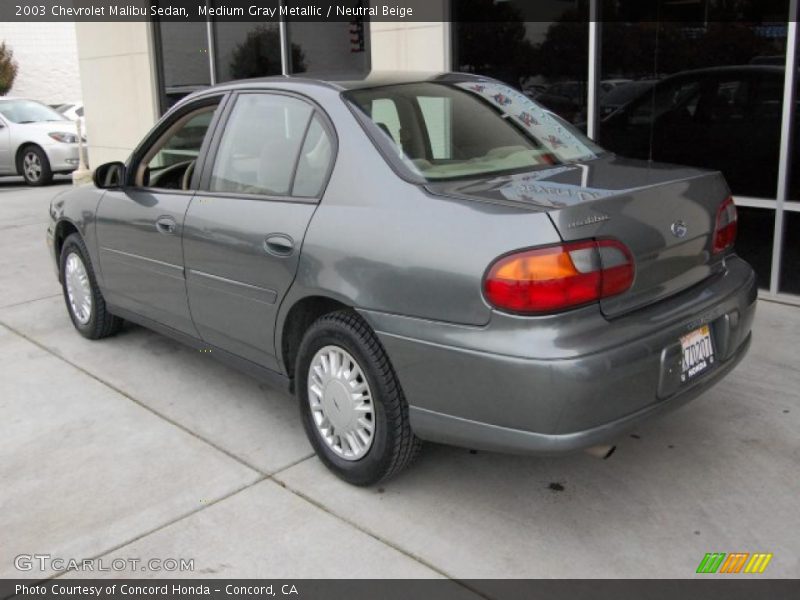 Medium Gray Metallic / Neutral Beige 2003 Chevrolet Malibu Sedan