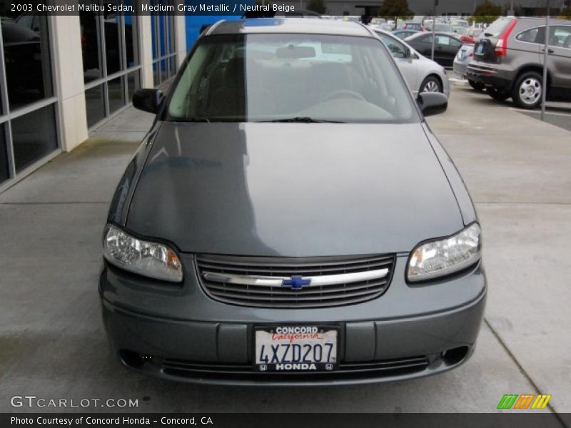 Medium Gray Metallic / Neutral Beige 2003 Chevrolet Malibu Sedan