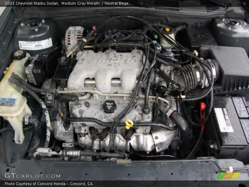 Medium Gray Metallic / Neutral Beige 2003 Chevrolet Malibu Sedan