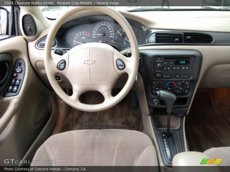 Medium Gray Metallic / Neutral Beige 2003 Chevrolet Malibu Sedan