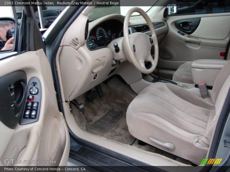 Medium Gray Metallic / Neutral Beige 2003 Chevrolet Malibu Sedan