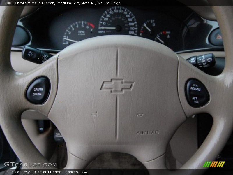 Medium Gray Metallic / Neutral Beige 2003 Chevrolet Malibu Sedan