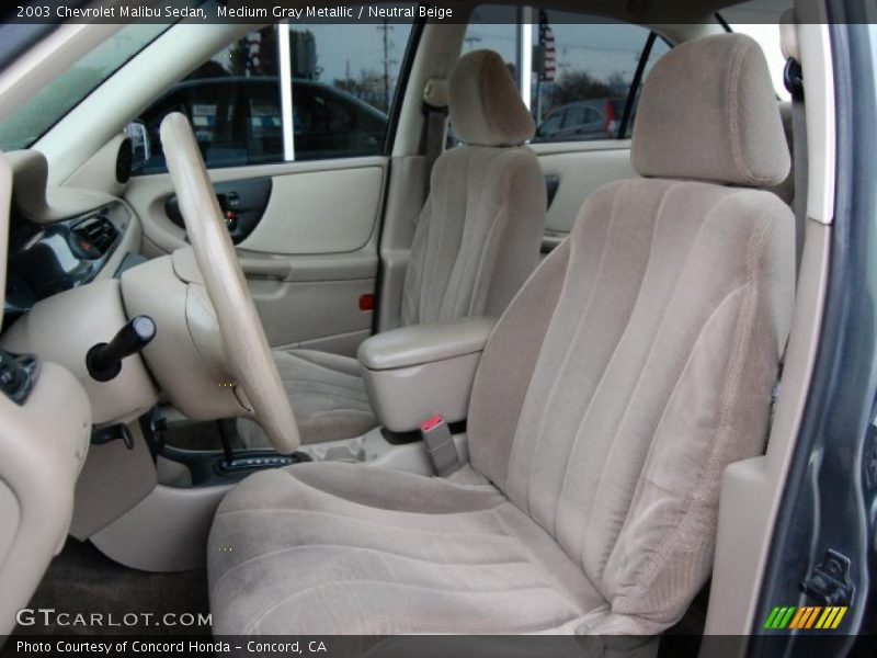 Medium Gray Metallic / Neutral Beige 2003 Chevrolet Malibu Sedan