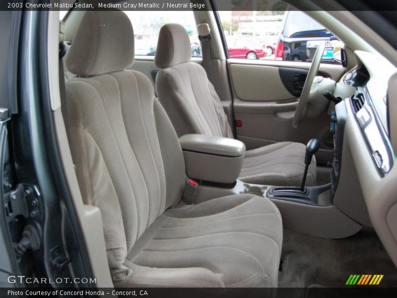 Medium Gray Metallic / Neutral Beige 2003 Chevrolet Malibu Sedan