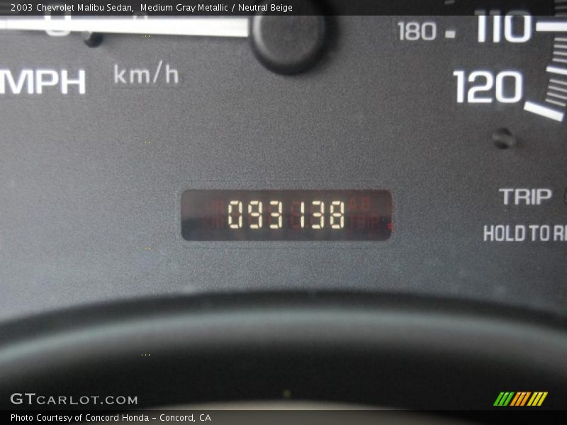 Medium Gray Metallic / Neutral Beige 2003 Chevrolet Malibu Sedan